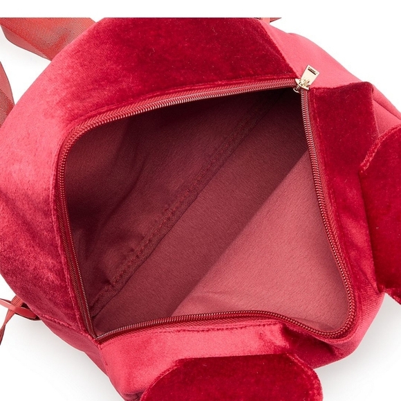 Disney Bioworld Minnie Mouse Quilted Velvet Mini Backpack Nwt - Picture 3 of 3